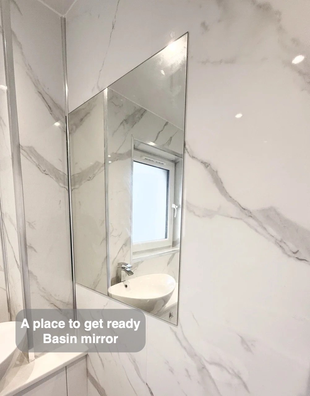 A place to get ready in the completed Westhill bathroom