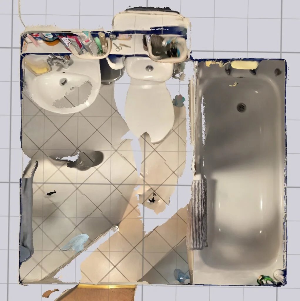 Original bathroom scan view