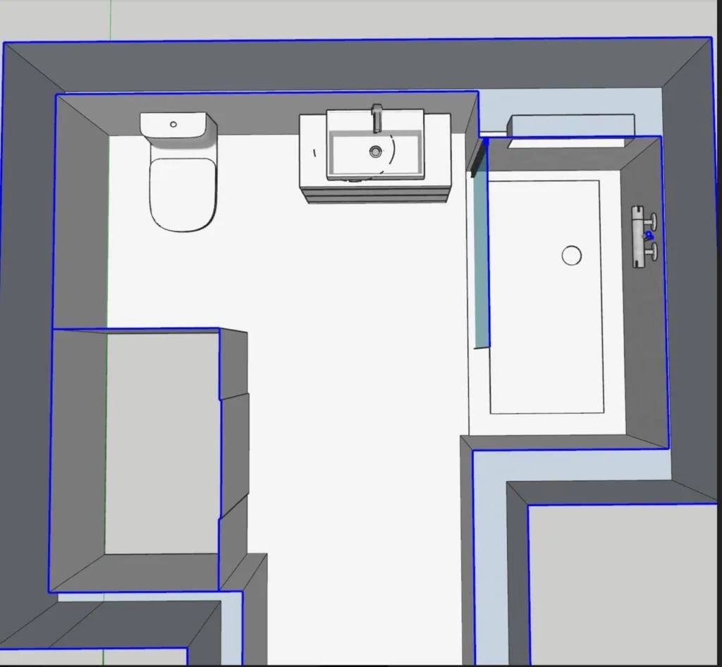 Bathroom design layout