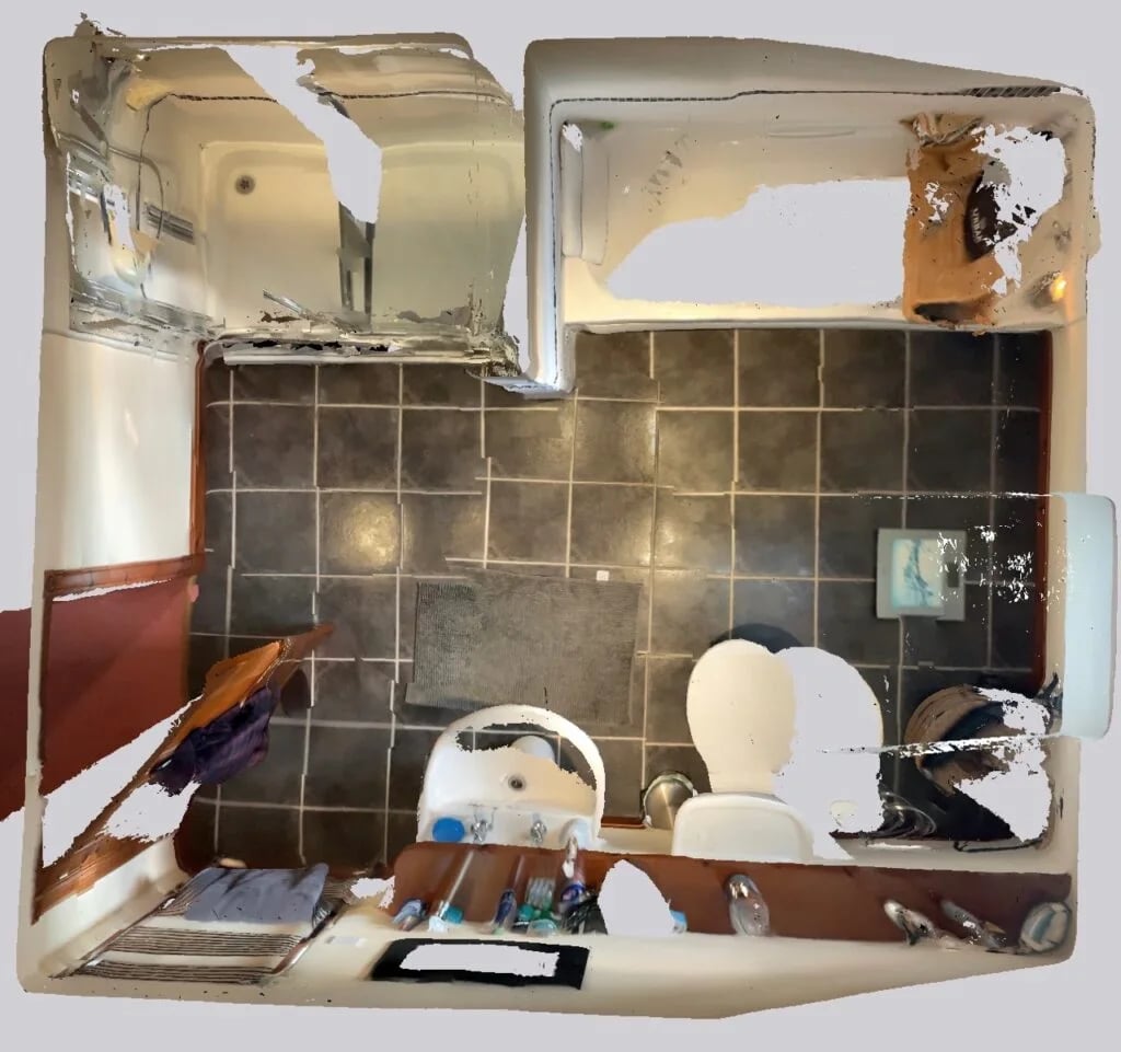 Original bathroom scan view