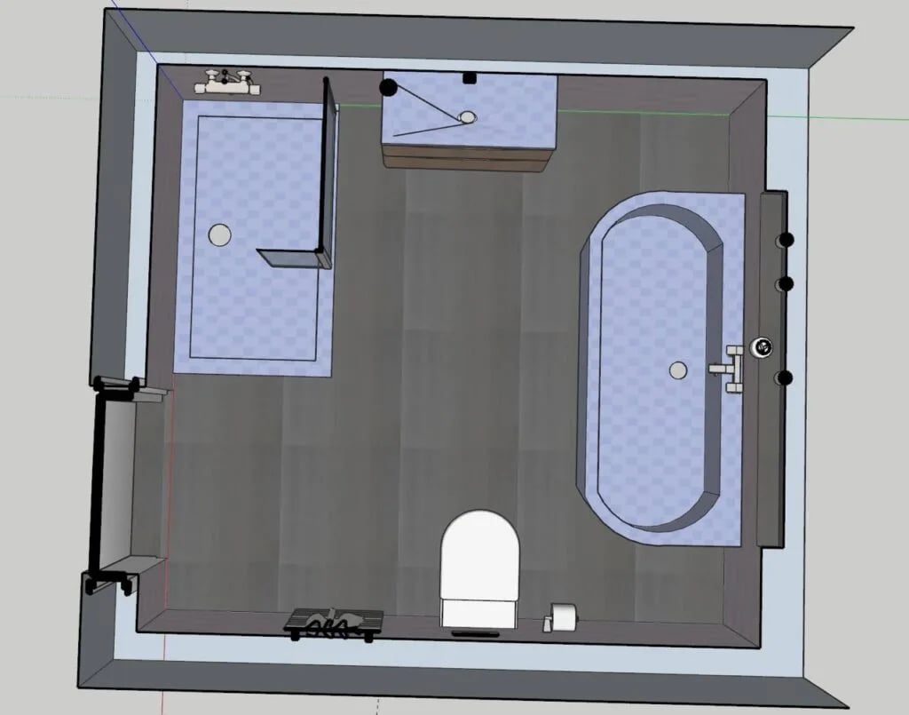 Bathroom design layout