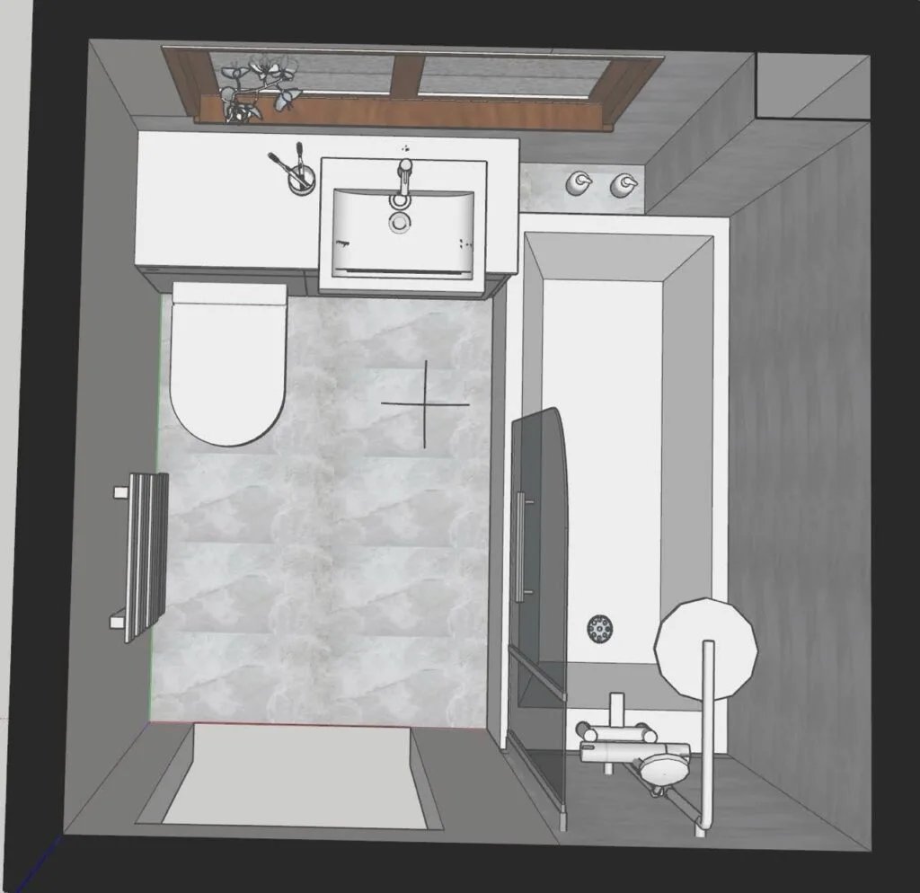 Bathroom design layout