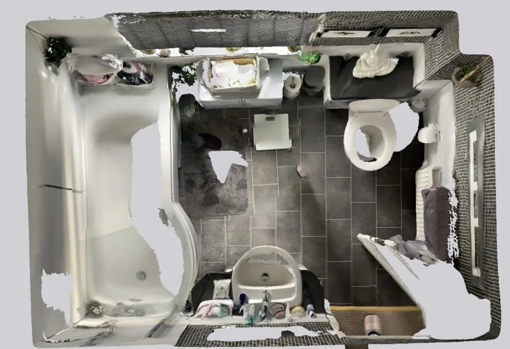 Original bathroom scan view