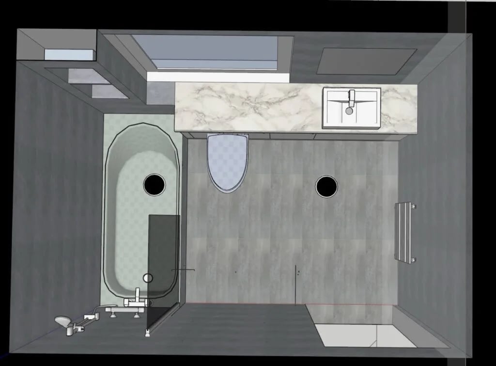 Bathroom design layout