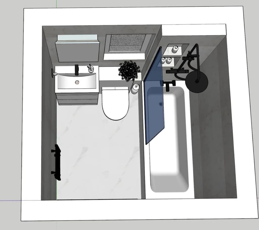Bathroom design layout