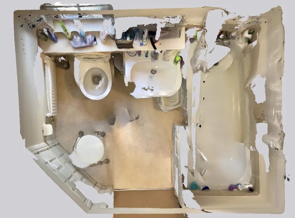 Original bathroom scan view