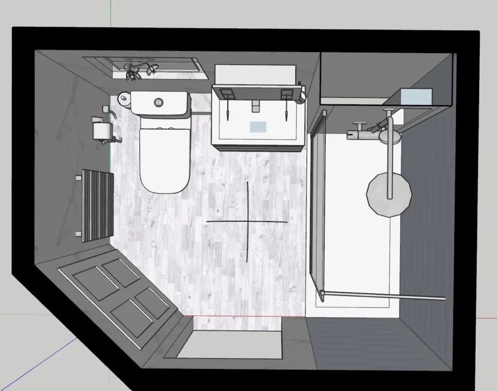 Bathroom design layout