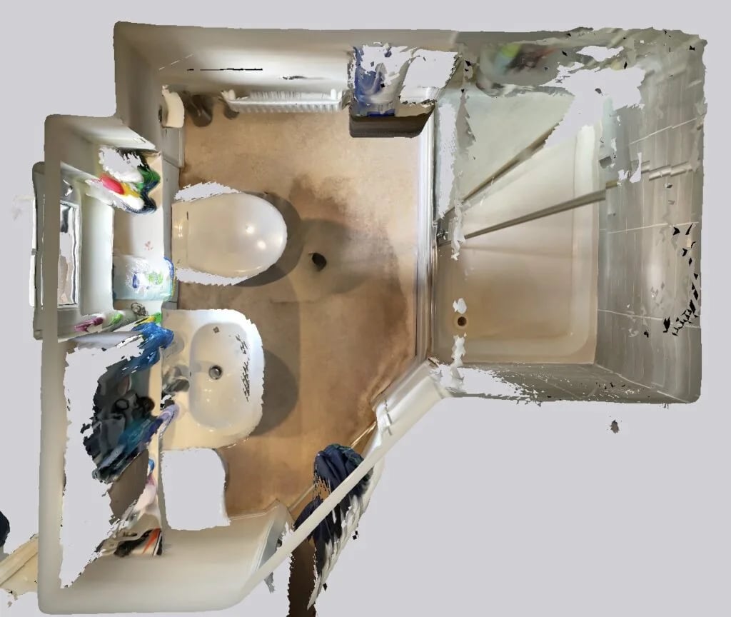Original bathroom scan view