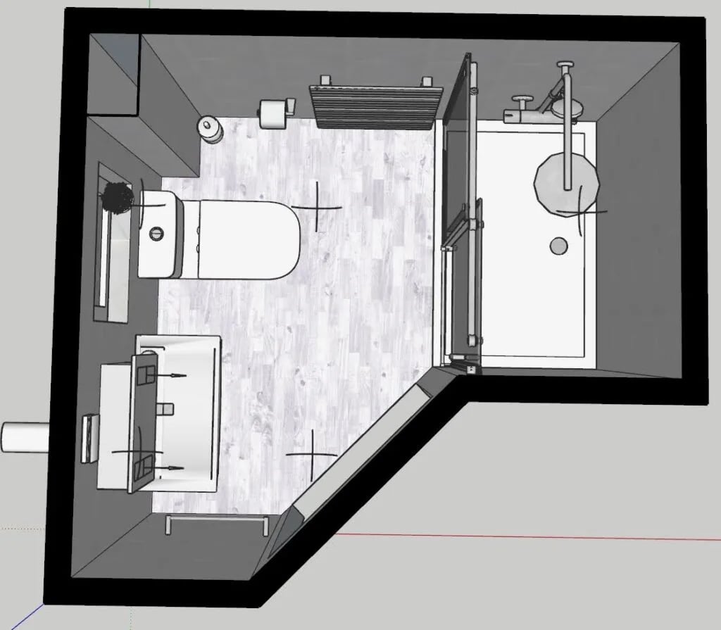 Bathroom design layout