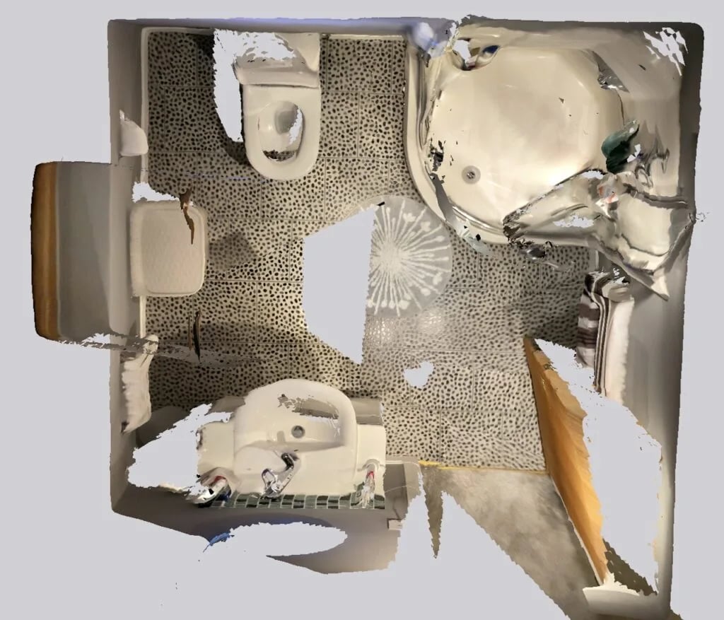 Original bathroom scan view