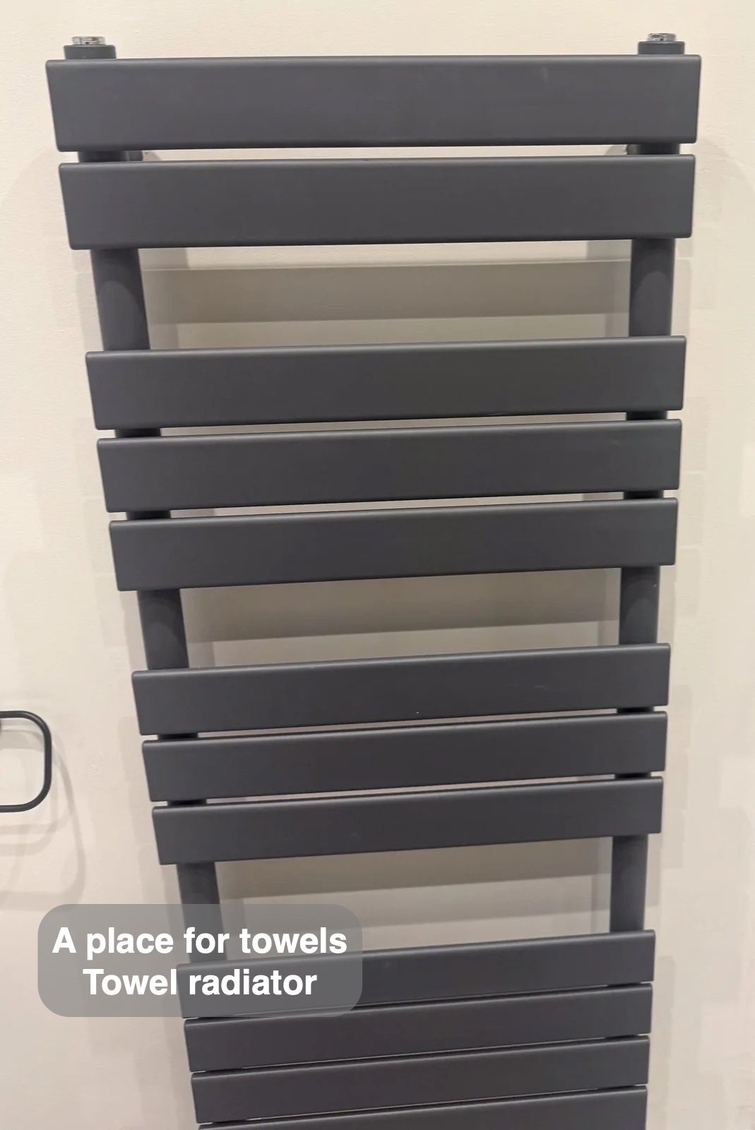 Dark towel radiator