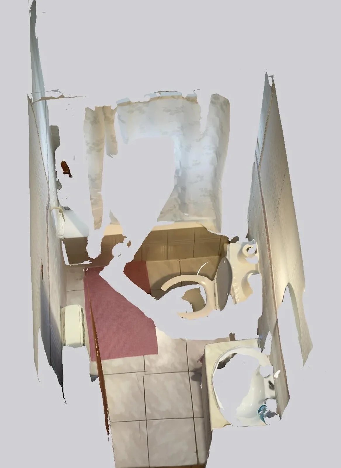 Original compact bathroom scan top view