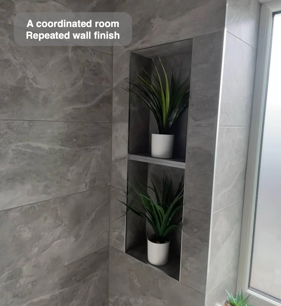 A finish that brings the room together in the completed Bucksburn bathroom
