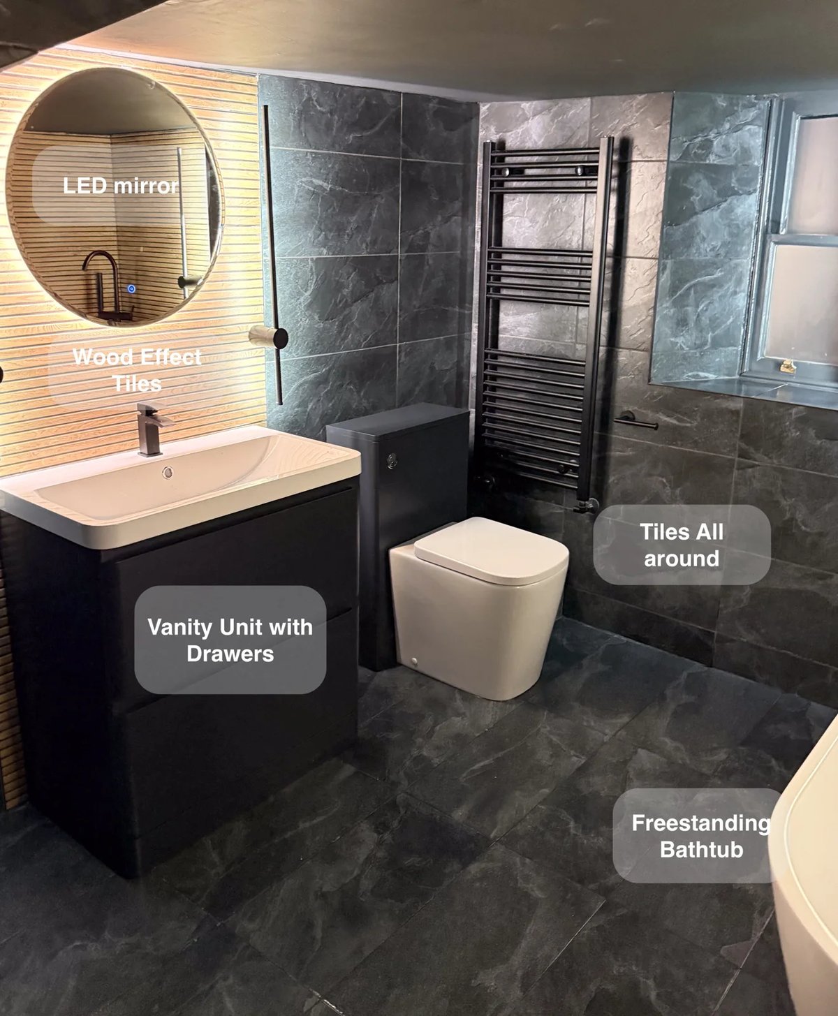 A Bathing Room for a Low Ceiling in Aberdeen