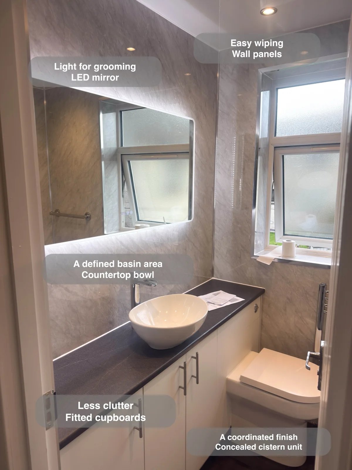 Aberdeen bathroom: bathroom overview fitted storage and basin