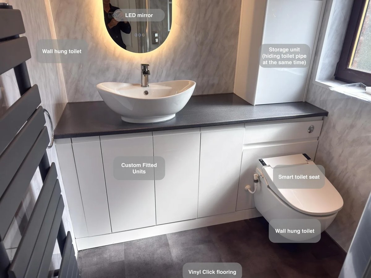 Newmacher, Bathtub into Shower Room