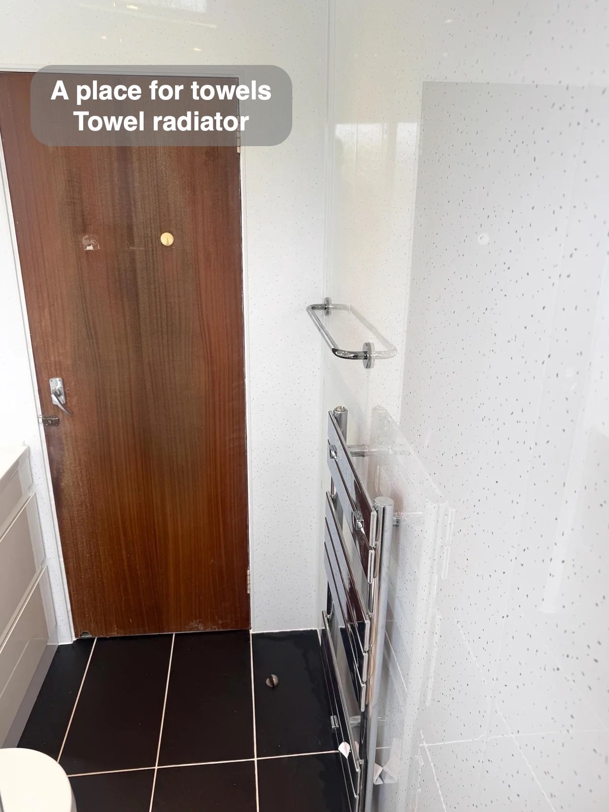 Doorway and towel radiator