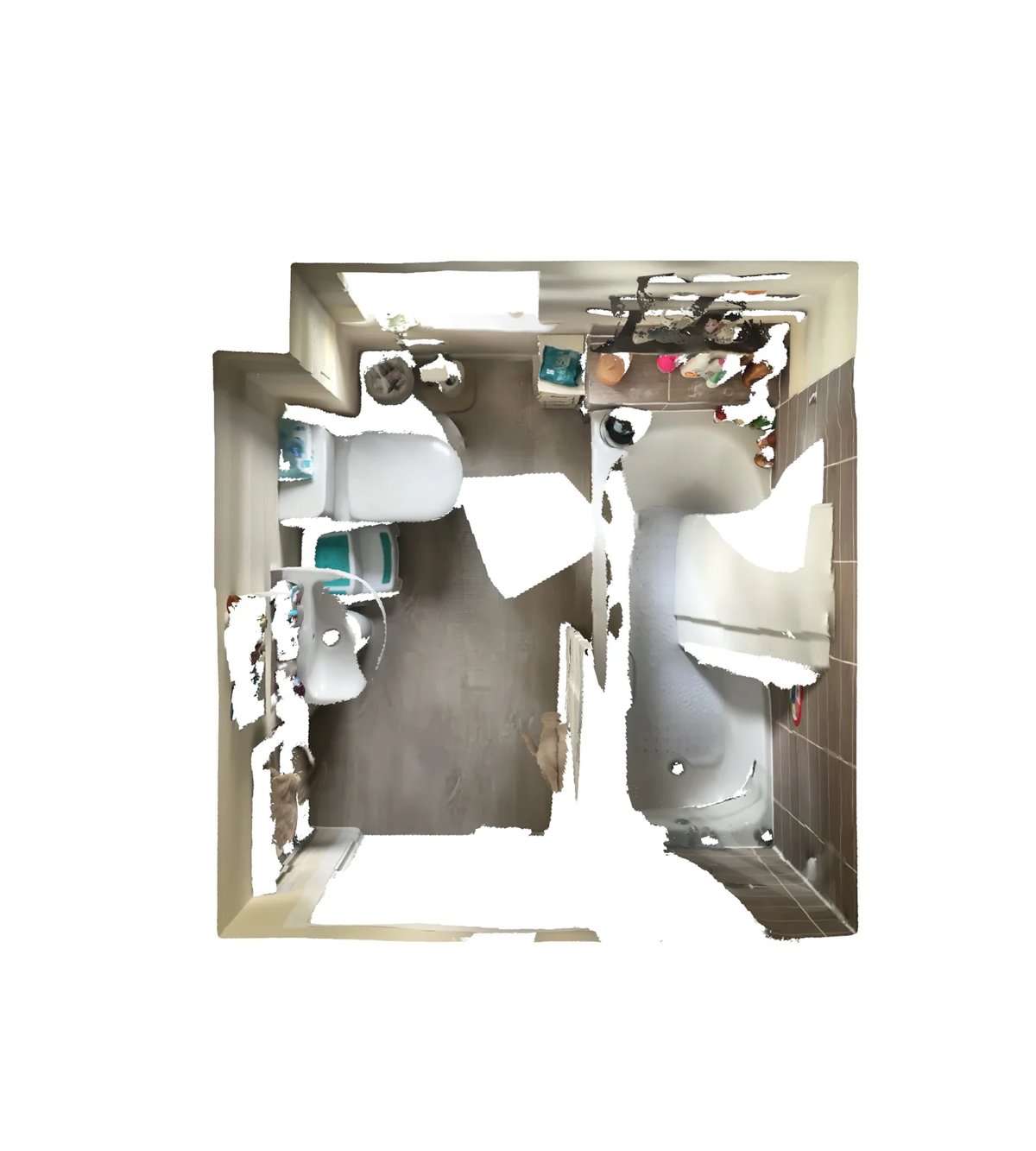Original bathroom scan top view
