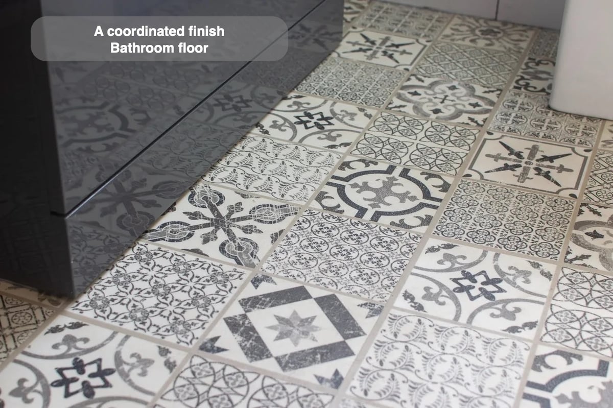 A consistent finish underfoot in the completed Balmedie bathroom