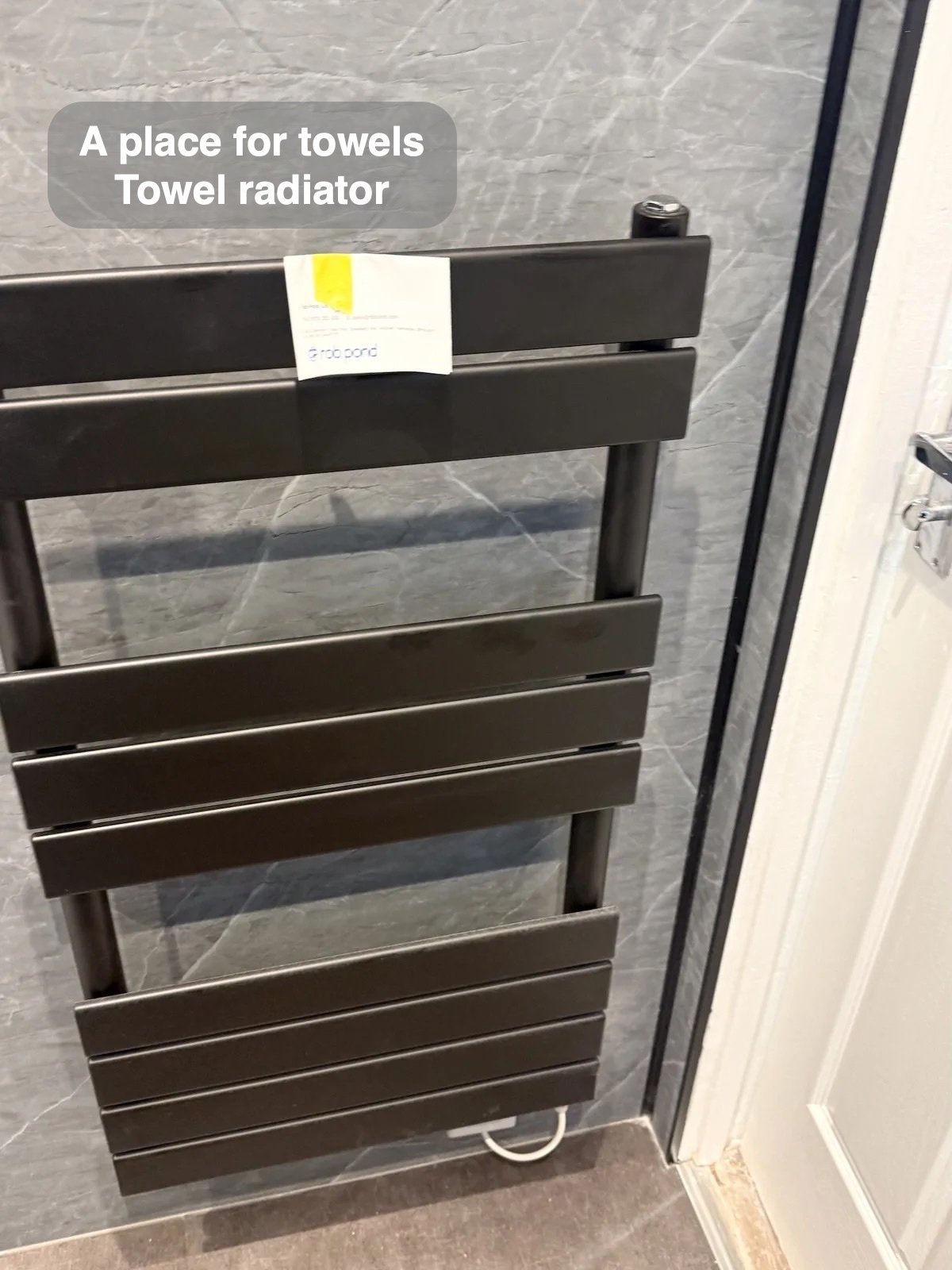 Dark towel radiator