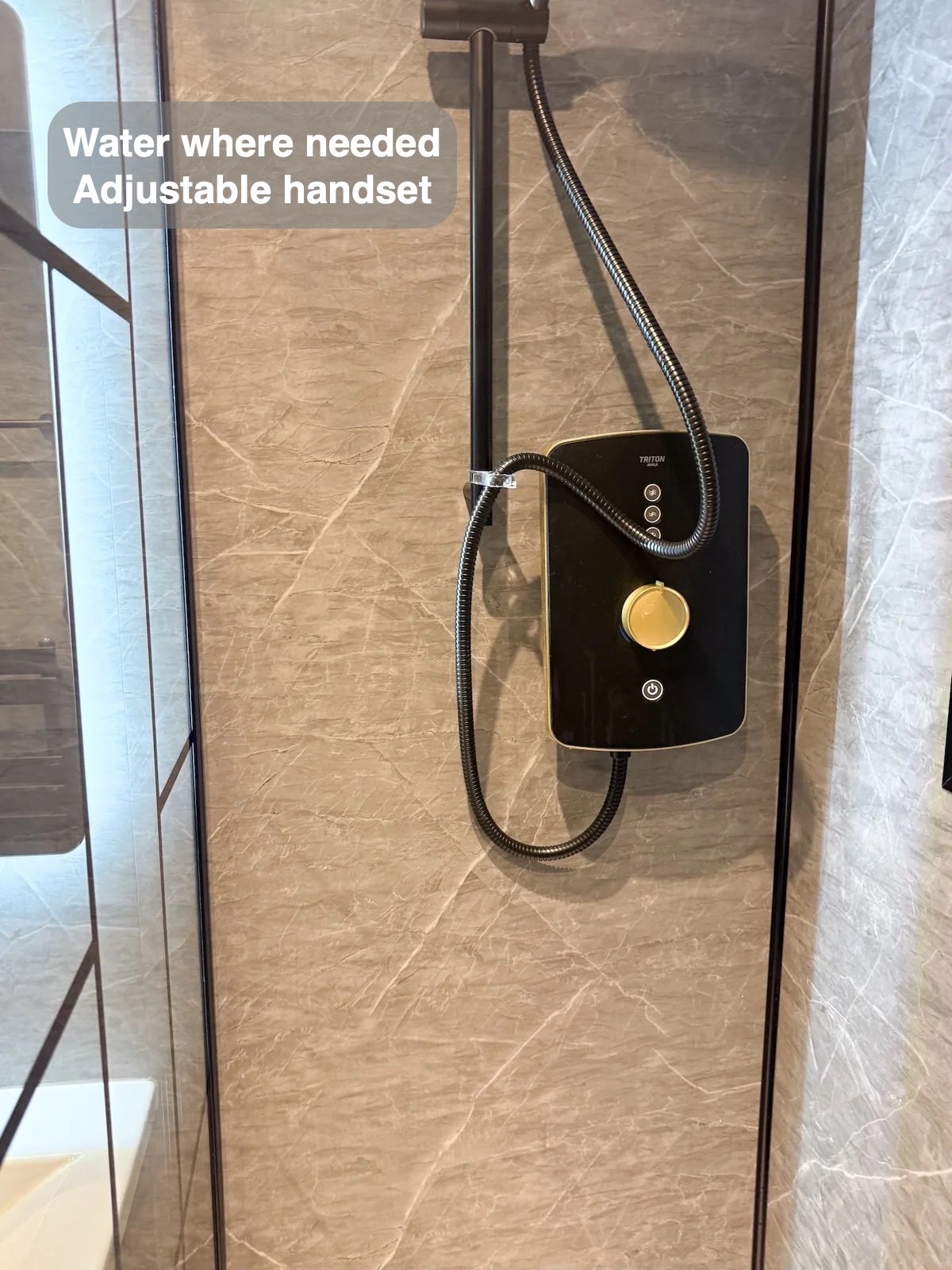 Electric shower and handset