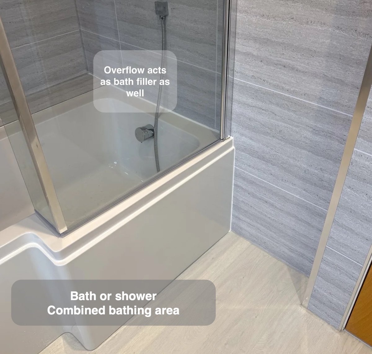 Bath or shower to suit the day in Westhill bathroom