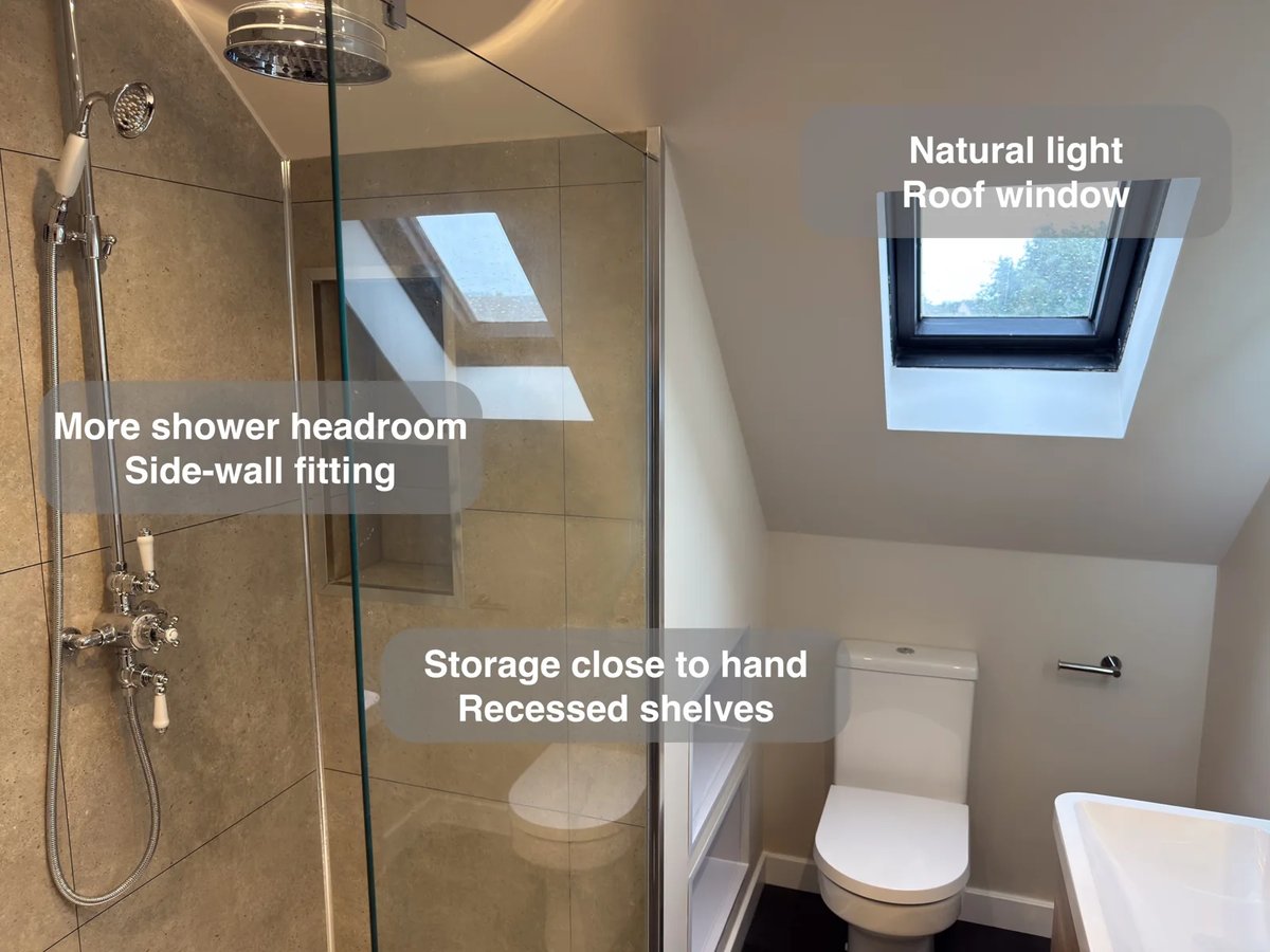 More space to enjoy a shower in the completed Balmedie bathroom