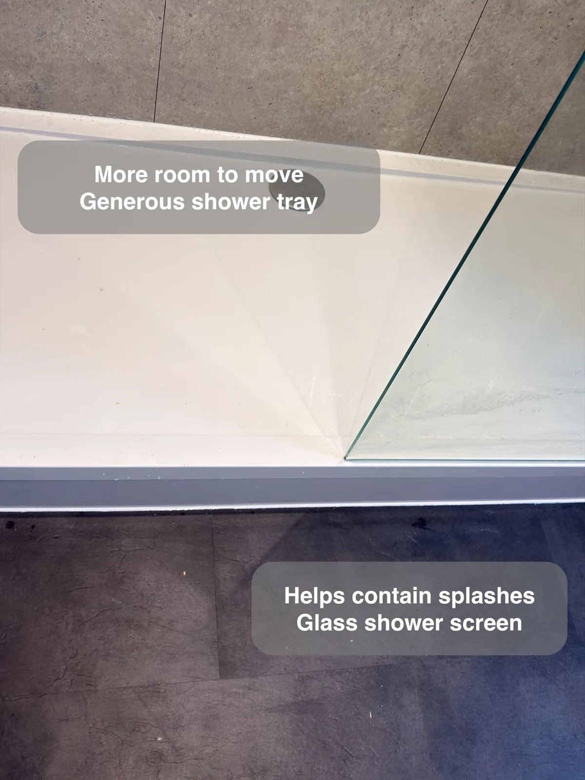 More space to enjoy a shower in the completed Balmedie bathroom
