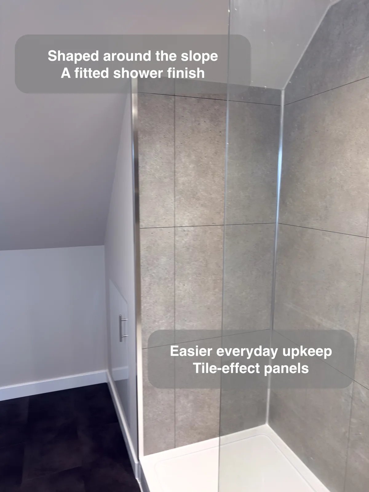 A simpler room to keep tidy in the completed Balmedie bathroom