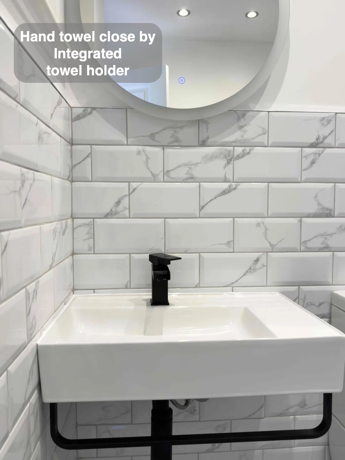 Integrated towel holder