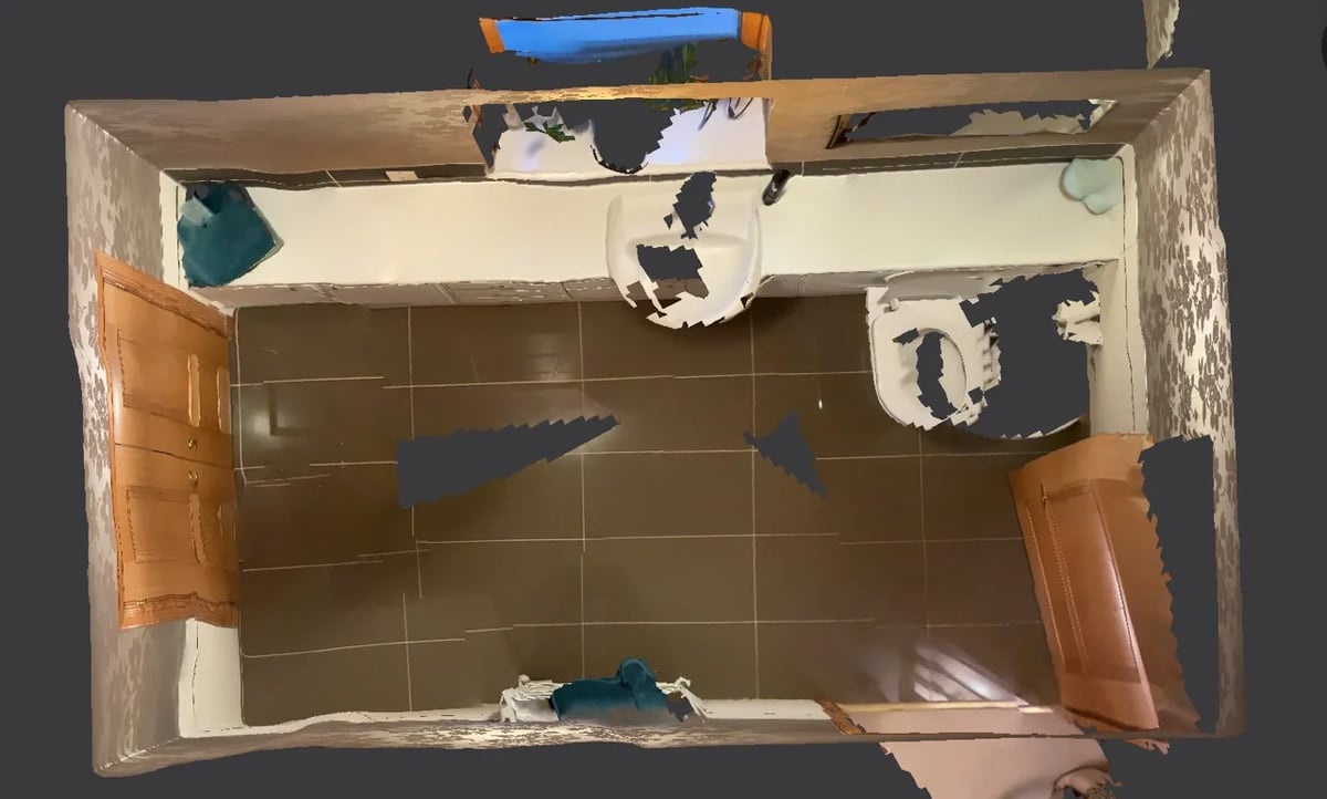 Original room scan — before refurbishment