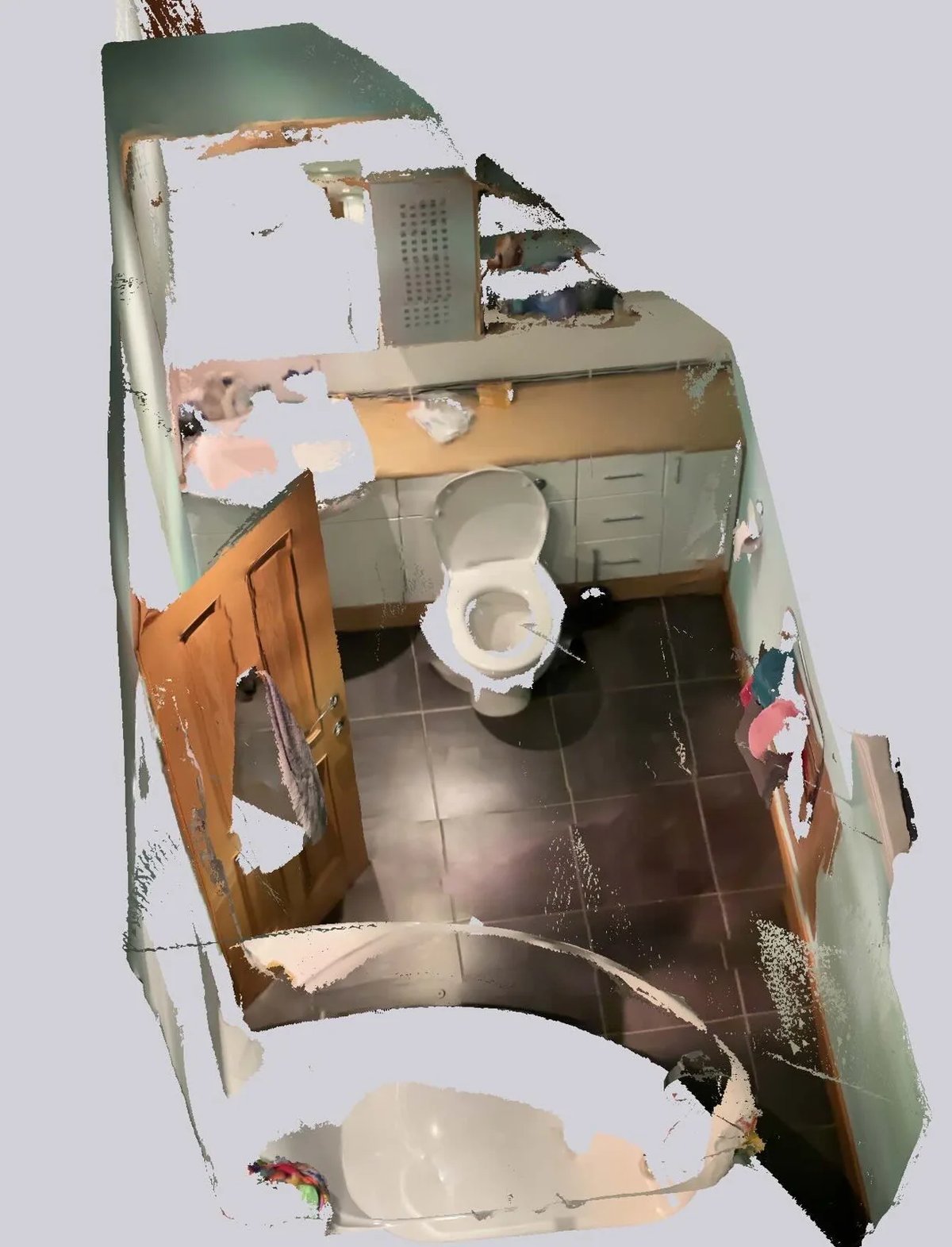 Original bathroom scan — before refurbishment