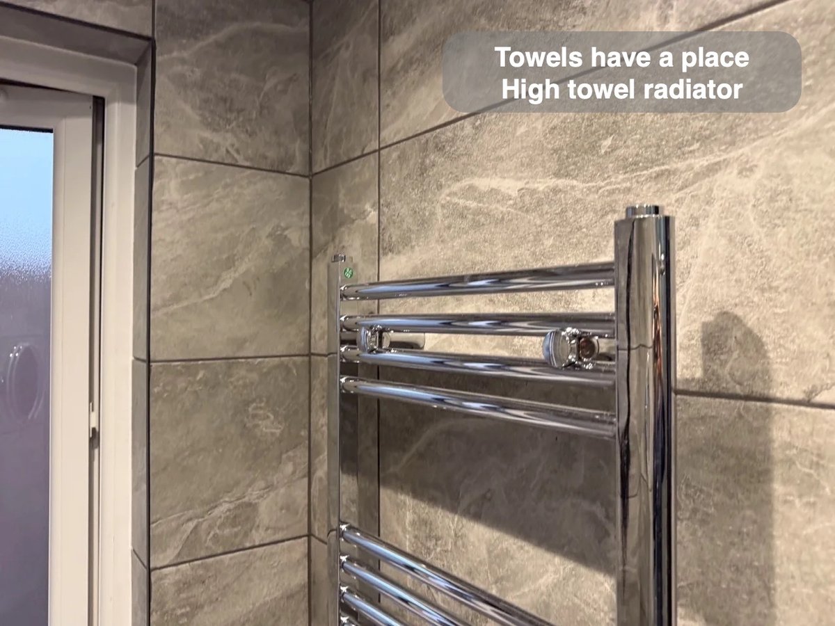 High towel radiator