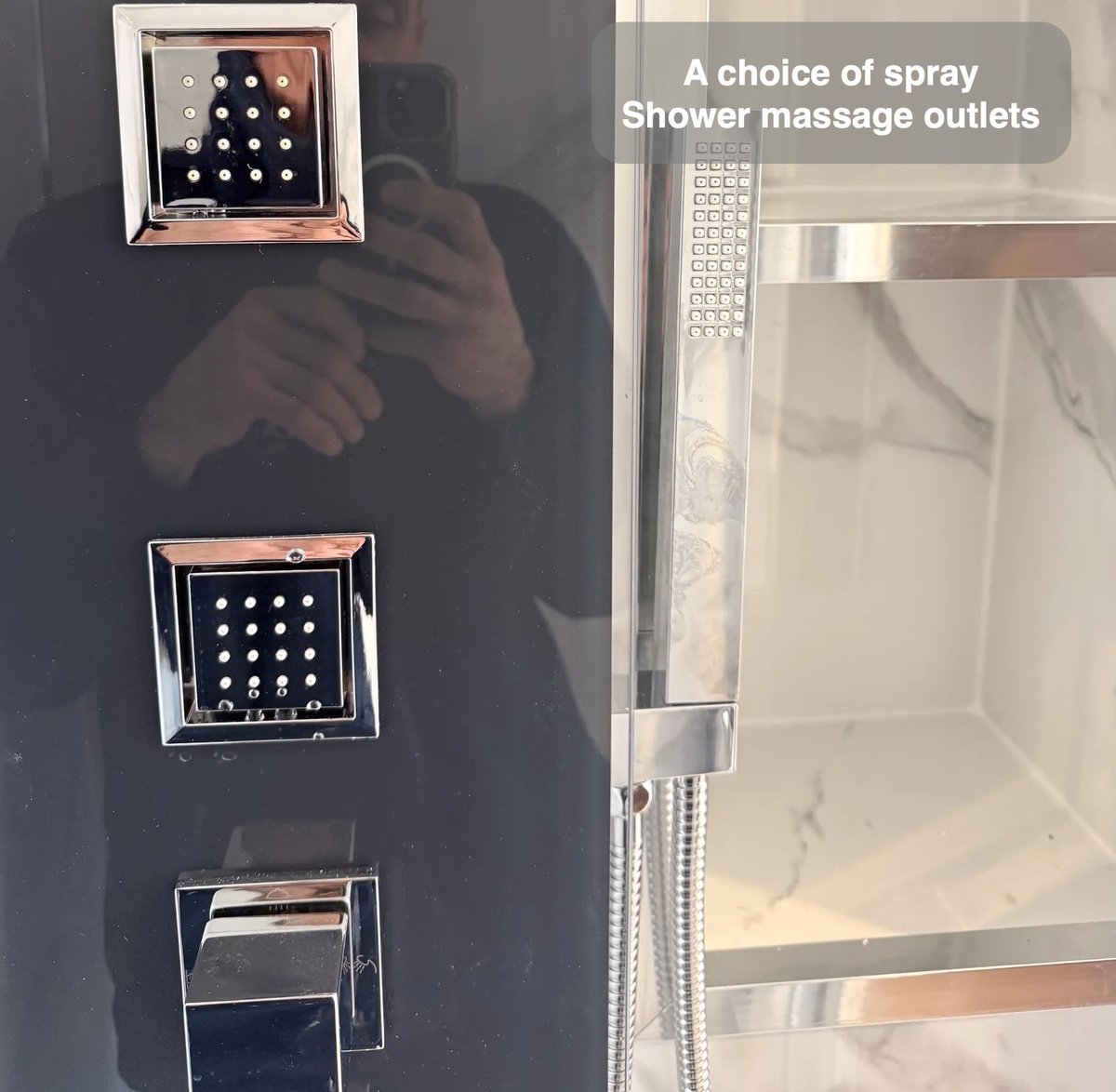 Shower massage outlets