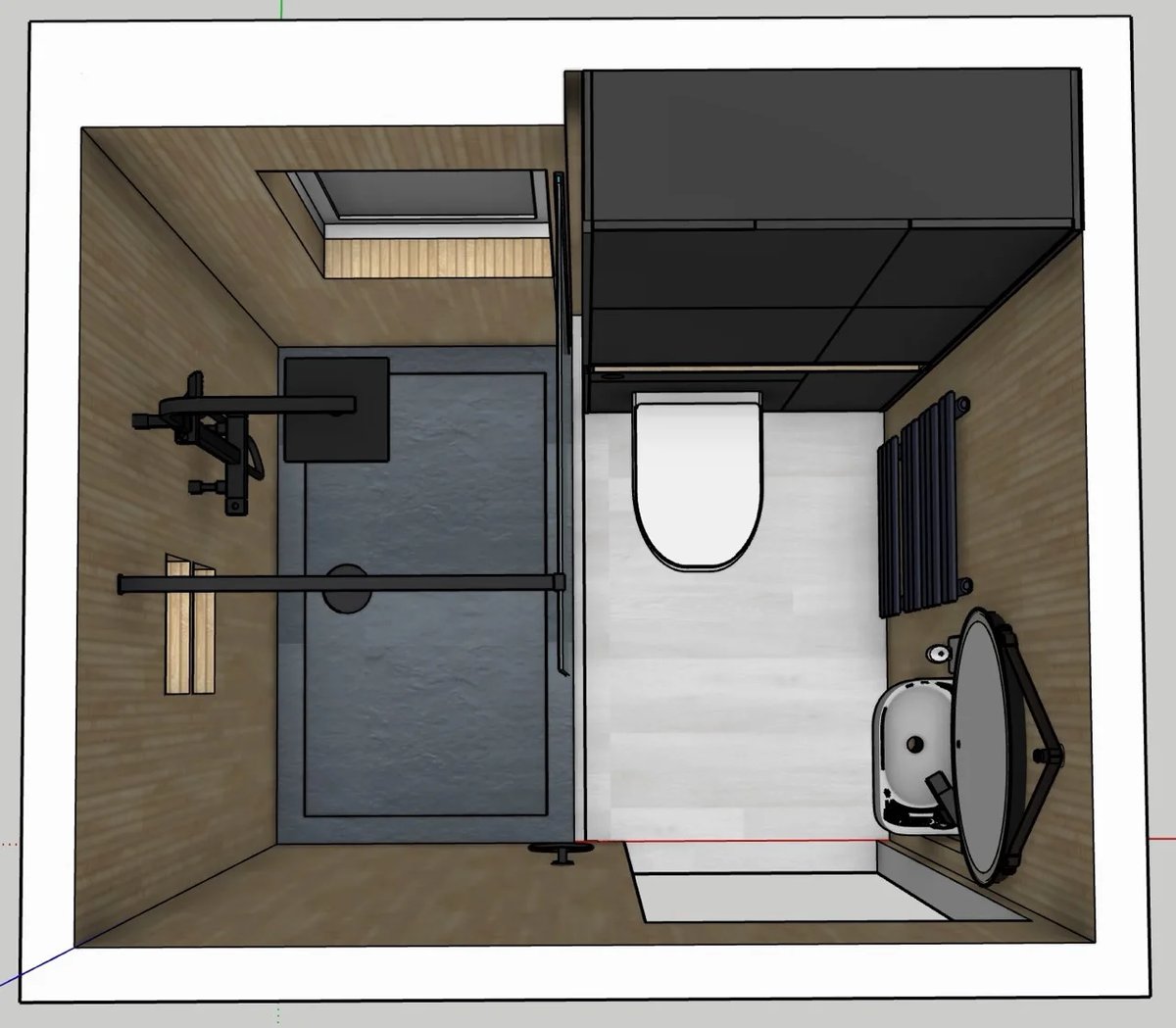Design layout for the Ellon bathroom