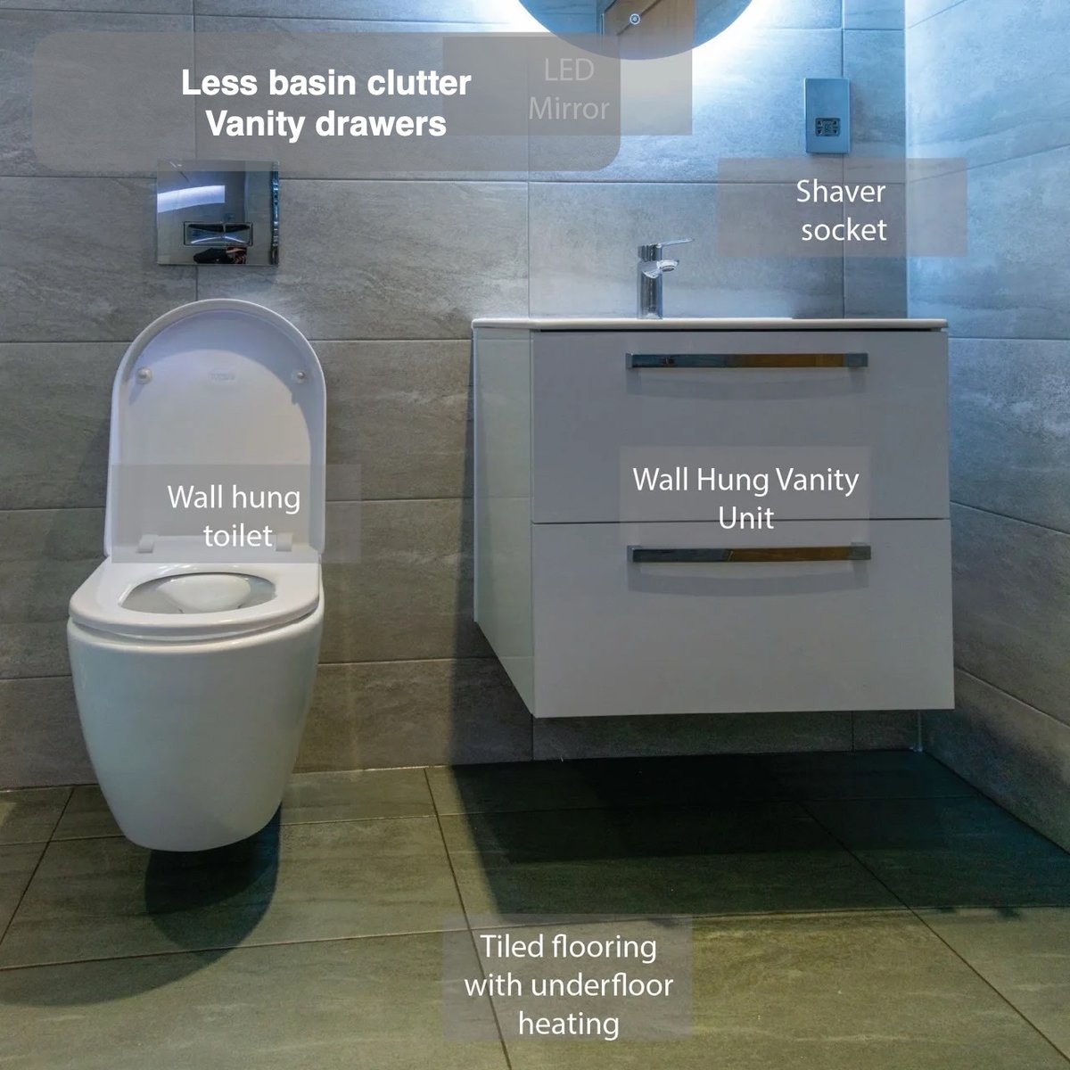 Everyday items close to the basin in Portlethen bathroom