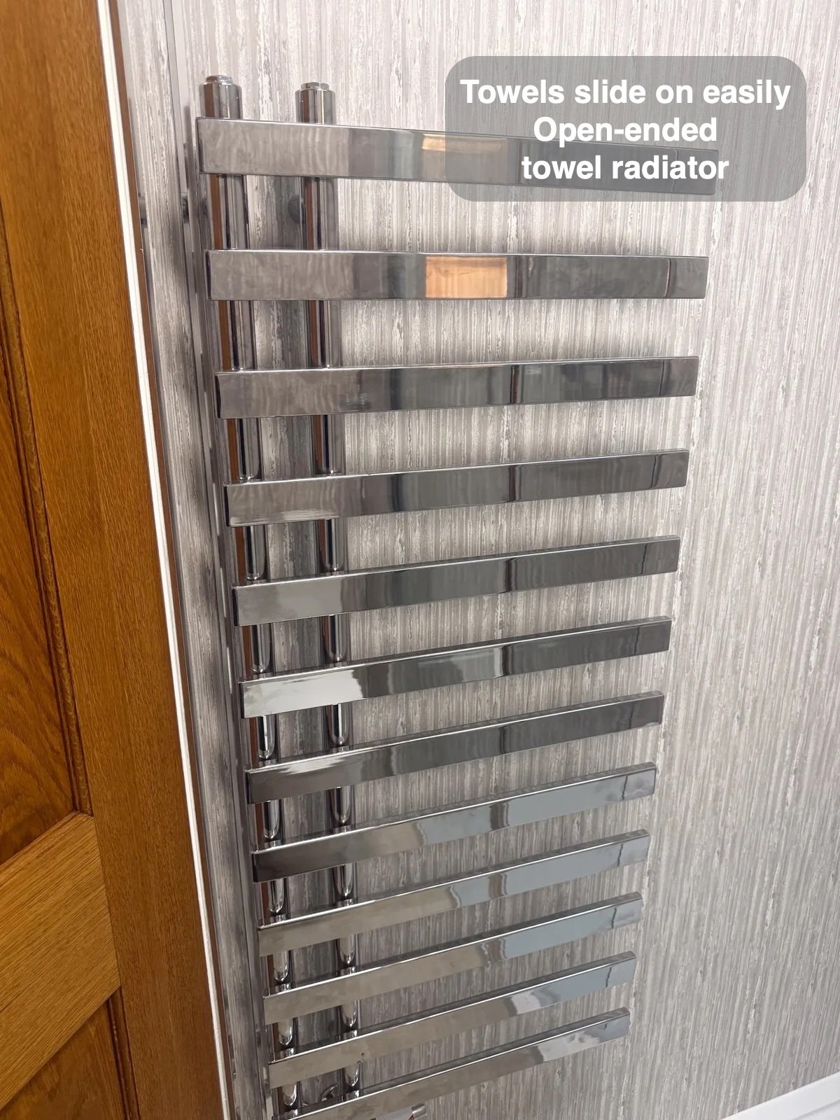 Open-ended towel radiator