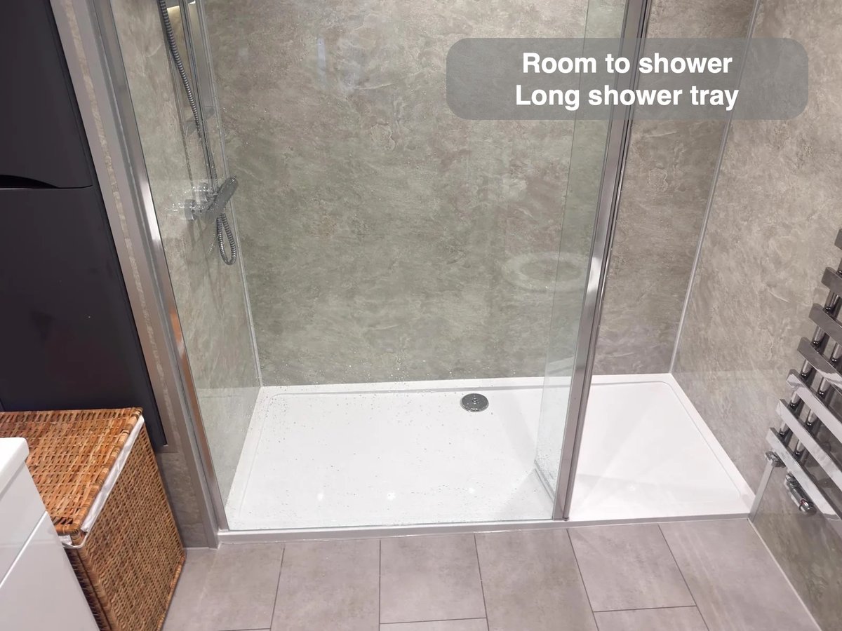Long shower tray