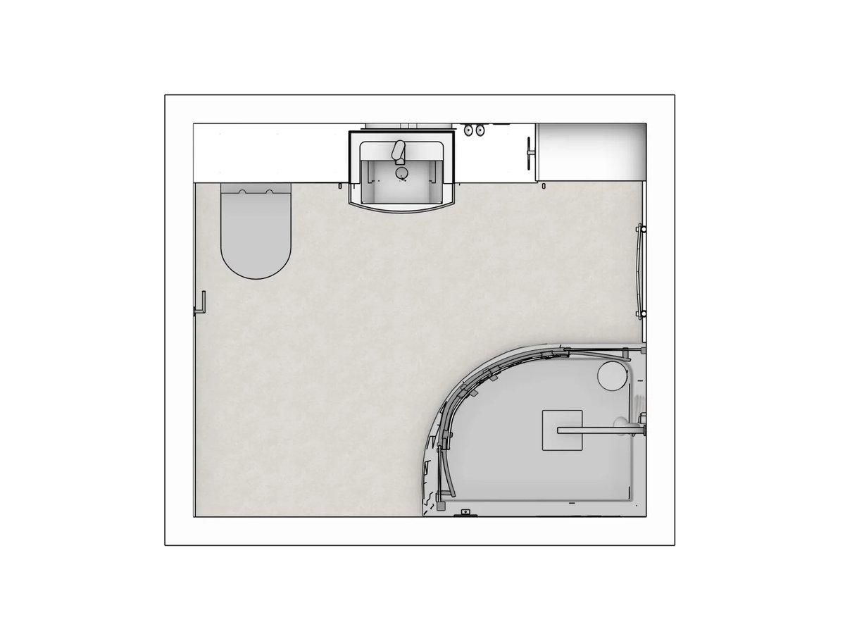 Design layout for the Kingswells bathroom