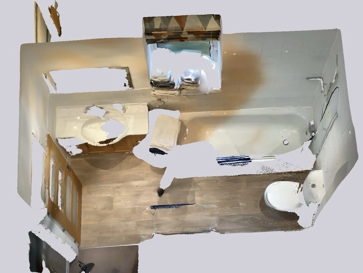 Original bathroom scan — before refurbishment