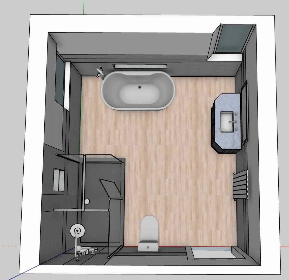 Bathroom design layout