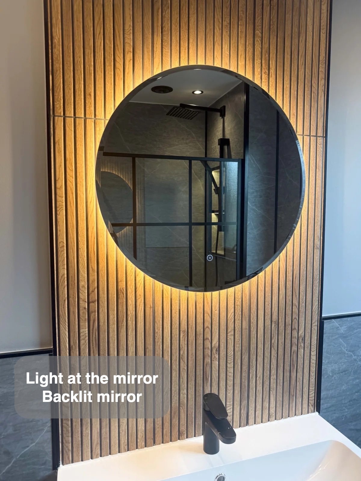 Backlit mirror