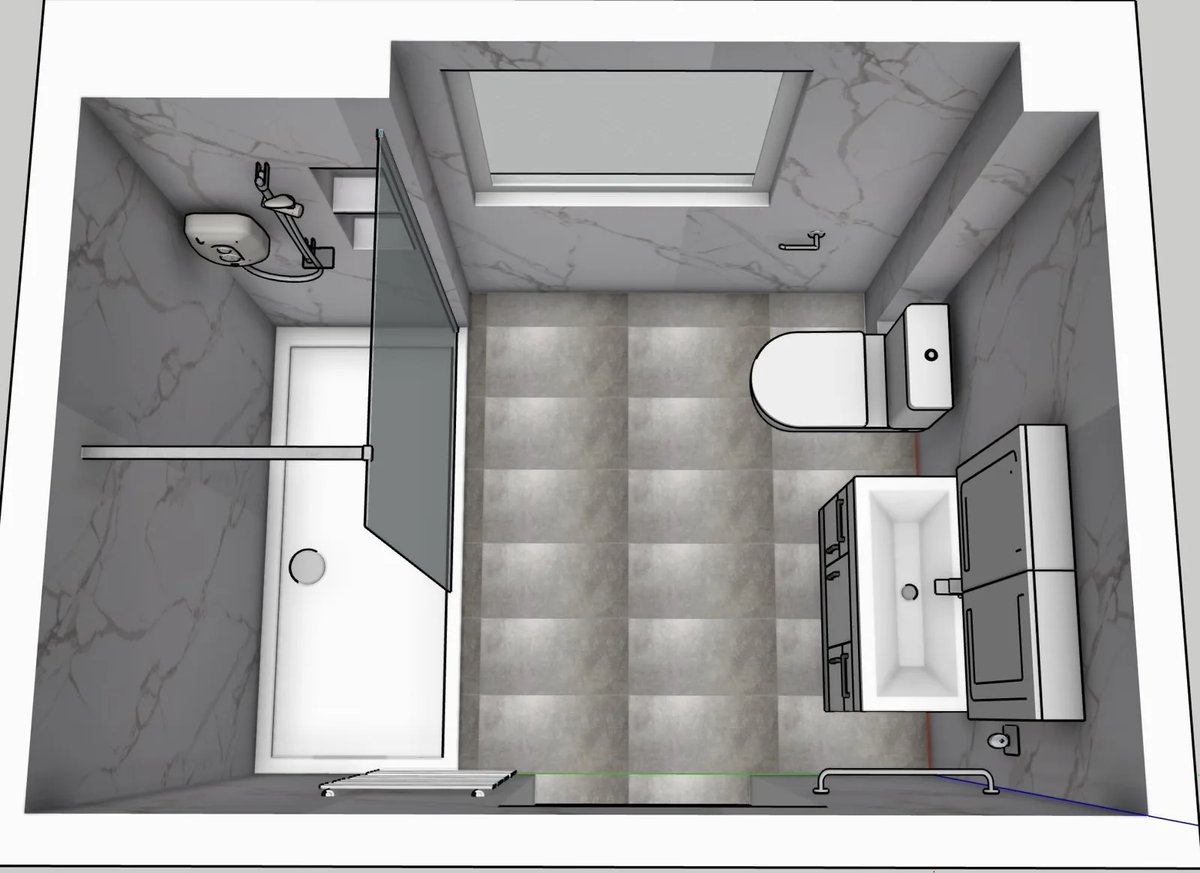 Design layout for the Balmedie bathroom