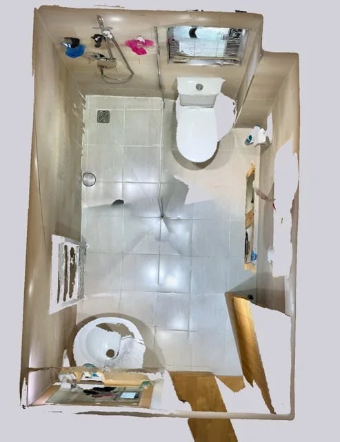 Original wetroom scan top view