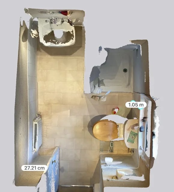 Original bathroom scan view