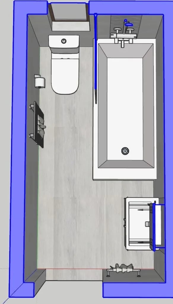 Bathroom design layout