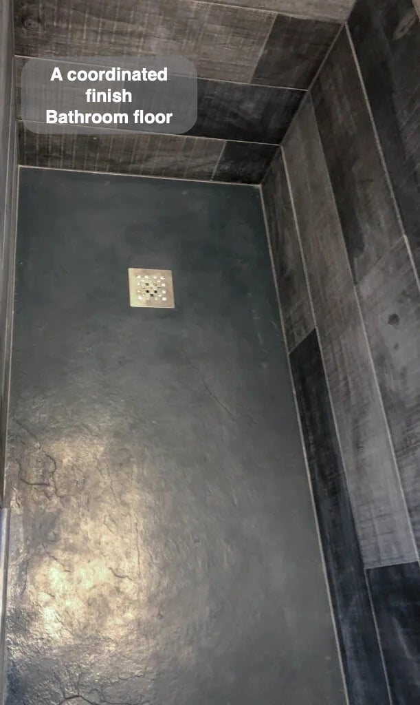 A consistent finish underfoot in the completed Torry, Aberdeen bathroom