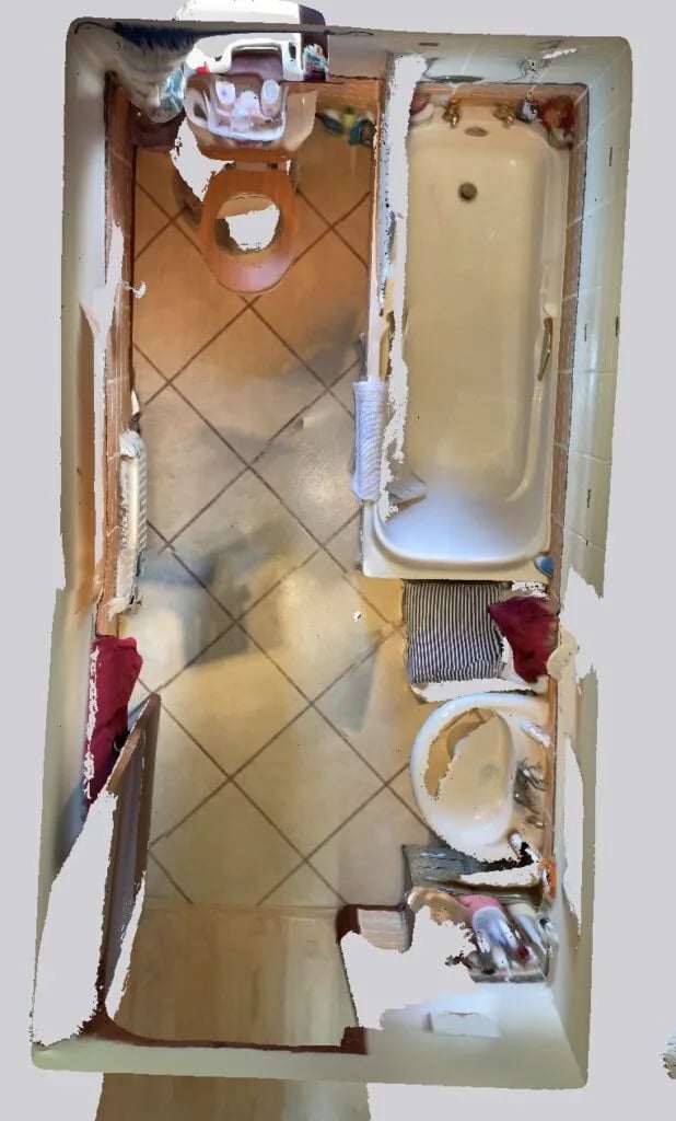Original bathroom scan view
