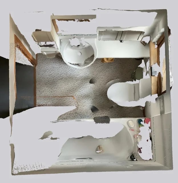 Original room scan — before refurbishment