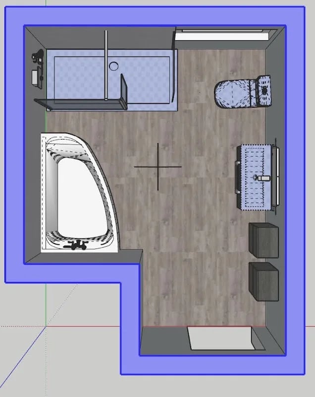 Bathroom design layout